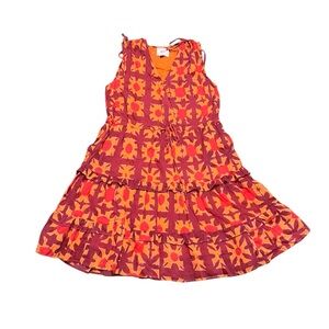 Banjanan Orange and Red Floral Dress